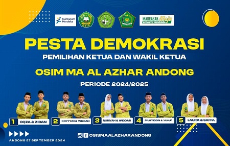 Pesta Demokrasi MA Al-Azhar Andong: Pemilihan Ketua dan Wakil Ketua OSIM Periode 2024/2025