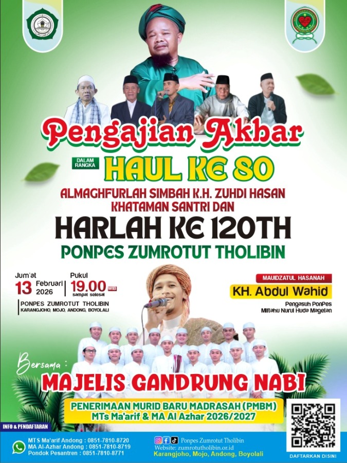 Pengajian, Haul, Khataman Santri Ponpes Zumrotut Tholibin Bersama Gandrung Nabi